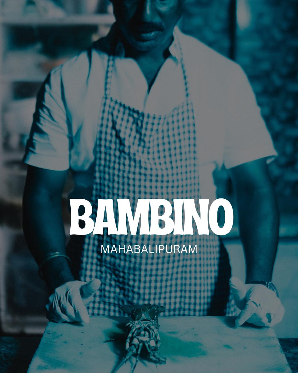 Bambino Beach Restaurant ambience with sea view in Mahabalipuram