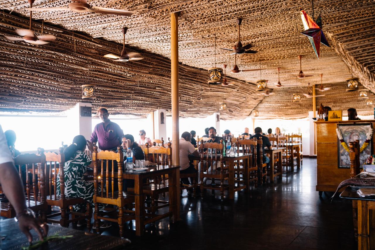 Sea view ambience at Bambino Beach Restaurant Mahabalipuram